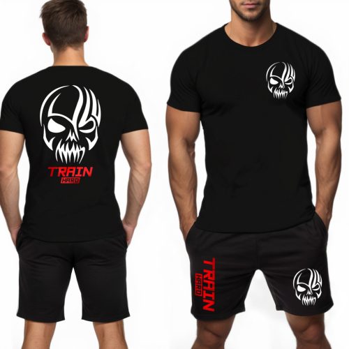 Train hard -  Férfi póló + rövidnadrág