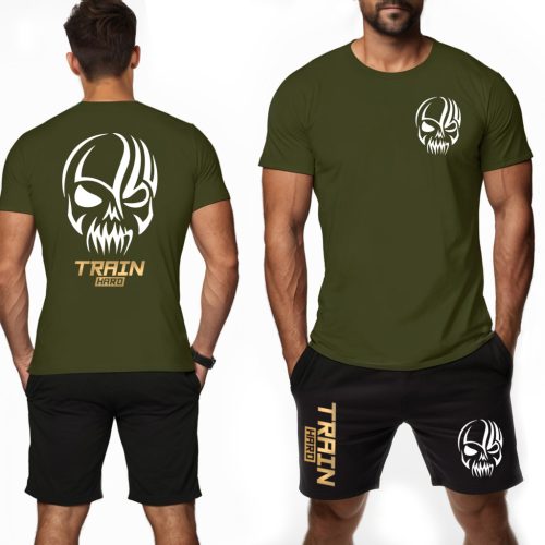 Train hard -  Férfi póló + rövidnadrág
