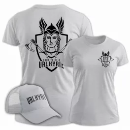 Born to be a Valkyrie Női póló + baseball sapka / Szürke
