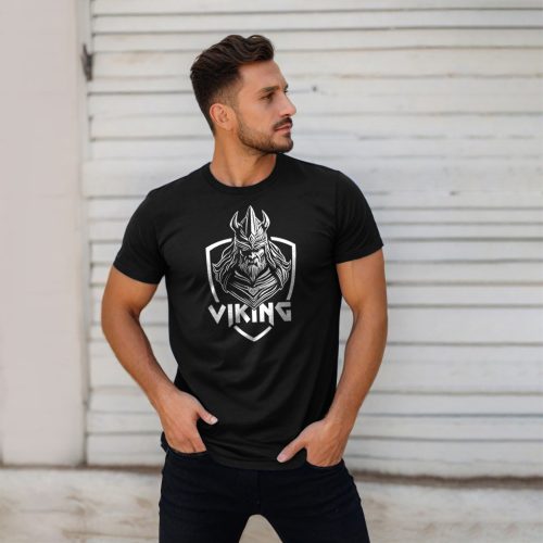 Viking férfi póló / Fekete