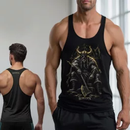 Viking workout and valhalla strenght / Fekete stringer trikó