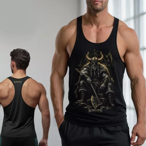 Viking workout and valhalla strenght / Fekete stringer trikó