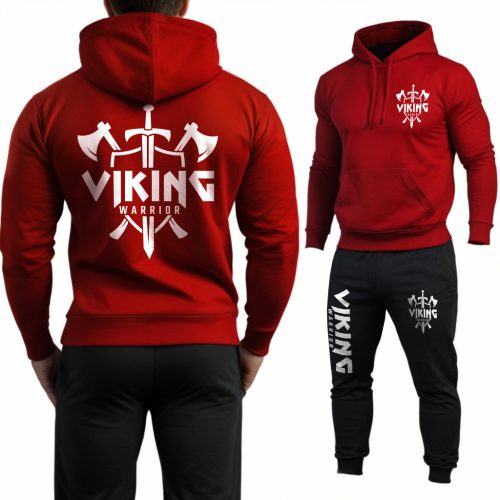 Viking Warrior melegítő szett / Piros-fekete