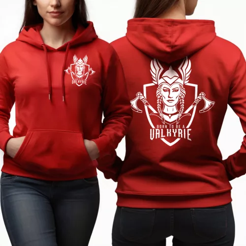 Born to be a Valkyrie - Női pulóver / Piros