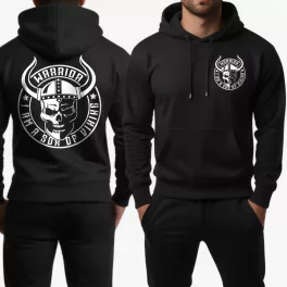 Warrior. I am a son of viking - Pulóver / Fekete