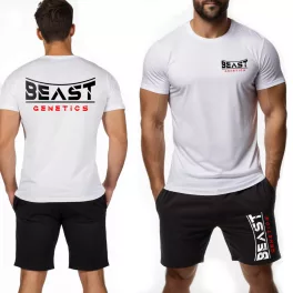   Beast genetics -  Férfi póló + rövidnadrág / Fehér - fekete