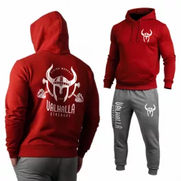   Viking workout and Valhalla strenght melegítő szett / Piros - szürke