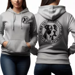   Nem vérebnek született, hanem családtagnak - Amstaff női pulóver / Szürke