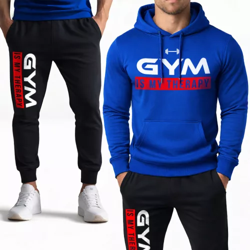 Gym is my therapy melegítő szett / Kék - fekete